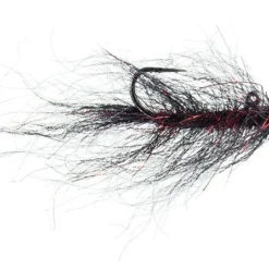 MFC Chan's Balanced Ruby-Eyed Leech - Black/Red Shop Flies