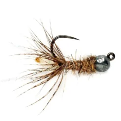 Fulling Mill Peeping Caddis Jig - Cream - Barbless Shop Flies
