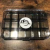 Adamsbuilt Fly Boxes Fly Fish Food Logo Fly Box, Ultra Clear 18 Compartments - Large