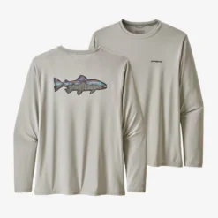 Patagonia Men's Long-Sleeved Capilene Cool Daily Fish Graphic Shirt Clothing & Logo Gear