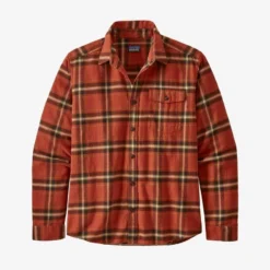 Patagonia Light Weight Fjord Flannel - Lawrence Hot Ember