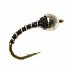 Umpqua Shop Flies Tungsten Zebra Midge Thin Black