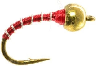 Umpqua Tungsten Zebra Midge Thin Red 3 Umpqua Tungsten Zebra Midge Thin Red