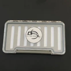 Adamsbuilt FLY FISH FOOD LOGO FLY BOX, CLEAR SINGLE SIDED - WITH DRY FLY FOAM Fly Boxes