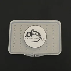 Adamsbuilt FLY FISH FOOD LOGO FLY BOX, SUPER SLIM - EASY GRIP FOAM - X-SMALL