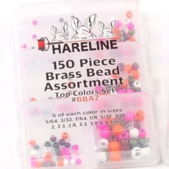 Hareline 150 Piece Brass Bead Assortment Beads