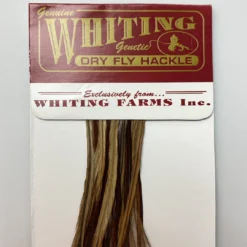 Whiting 100 Pack Dry Fly Hackle - Brown - 18