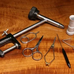 Hareline Fly Tying Material Kit With Economy Tools And Vise