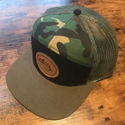 Captuer 7 Panel Trucker Logo Hat - Camo Hats