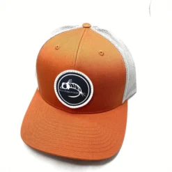 Captuer Fly Fish Food Black Logo Hat - Orange