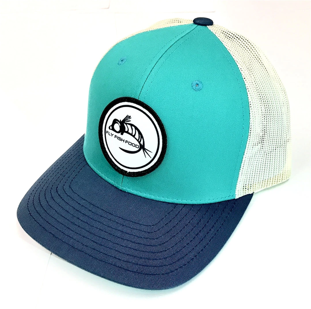 Captuer Fly Fish Food Logo Hat - Turquoise & Blue Hats 3 Captuer Fly Fish Food Logo Hat - Turquoise & Blue Hats