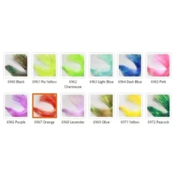 Hareline Synthetic Fibers & Flash Dyed Pearl Flashabou