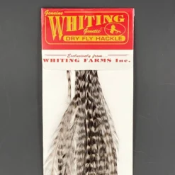 Whiting 100 Pack Dry Fly Hackle - Grizzly Dyed Medium Dun - 10