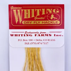 Whiting 100 Pack Dry Fly Hackle - Light Ginger - 18