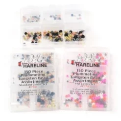Hareline Beads 150 Piece Plummeting Tungsten Bead Assortments