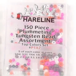 Hareline Beads 150 Piece Plummeting Tungsten Bead Assortments