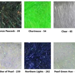 Hareline Ripple Ice Hair - 4 Inch Synthetic Fibers & Flash