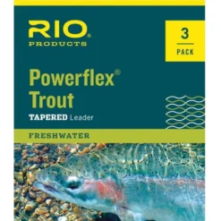 Tippet Leader & Accessories RIO Powerflex Trout Tapered Leader - 3 Pack