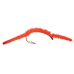Umpqua San Juan Worm - Fire Orange Shop Flies