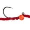 MFC Jig San Juan Worm - Red (Hot Orange Bead) 1 MFC Jig San Juan Worm - Red (Hot Orange Bead)