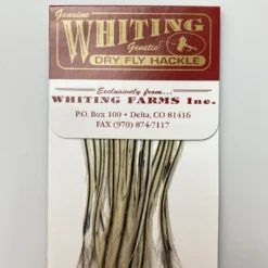 Whiting 100 Pack Dry Fly Hackle - Silver Badger - 20