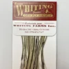 Whiting 100 Pack Dry Fly Hackle - Silver Badger - 14