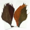 Hareline Feathers & Marabou Trout Streamer Dyed Grizzly Starter Cape 4 Pack