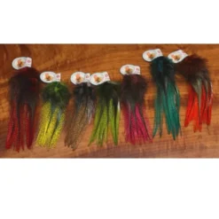 Hareline Hackle UV2 Coq De Leon Perdigon Fire Tail Feathers