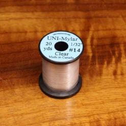 Hareline Wire, Tinsel & Lead Uni Mylar - Clear - Sz 14