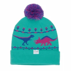Coal The Dinosaur Graphic Pom Beanie
