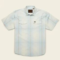 Howler Brothers Howler Bros. H Bar B Snapshirt Roberts Plaid - Cloud Blue Clothing & Logo Gear