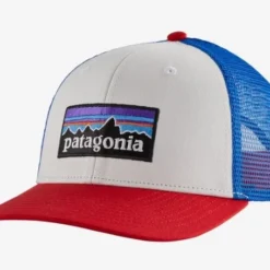 Hats Patagonia P-6 Logo Trucker Hat - White